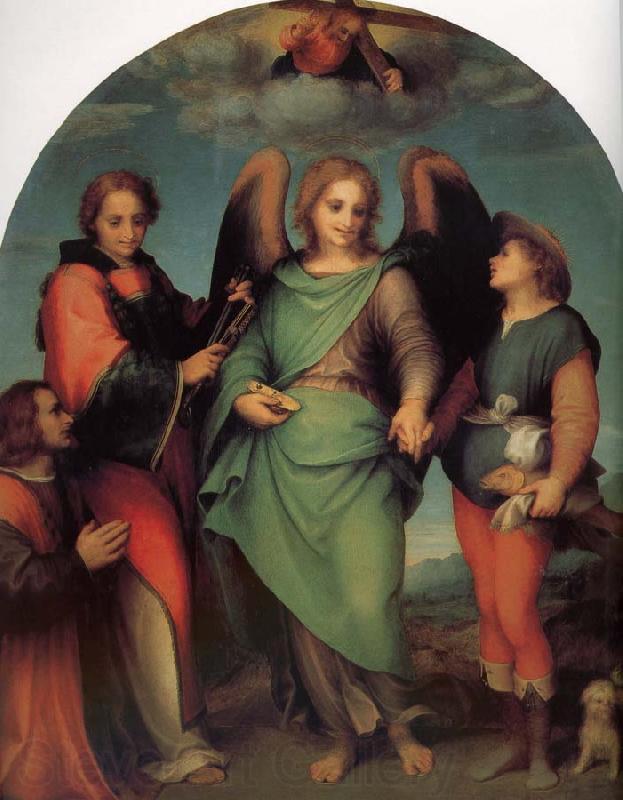 Andrea del Sarto Rafael Angel of Latter-day Saints and the great Leonard, with donor Spain oil painting art